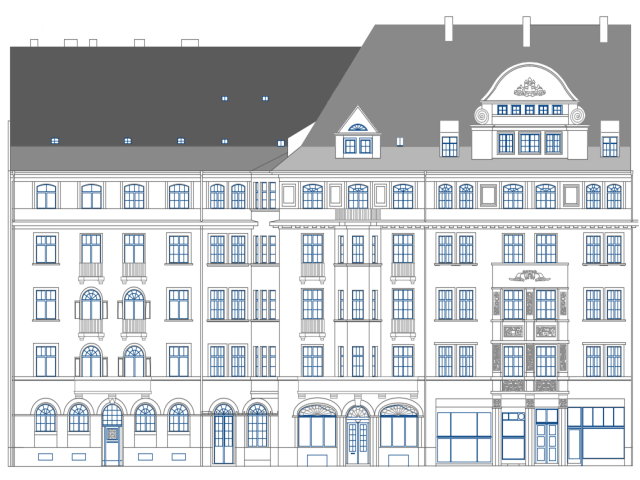 Fassadenzeichnung, Ansicht, Vermessung in Dresden